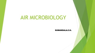 AIR MICROBIOLOGY
SUMANGALA.C.H.
 