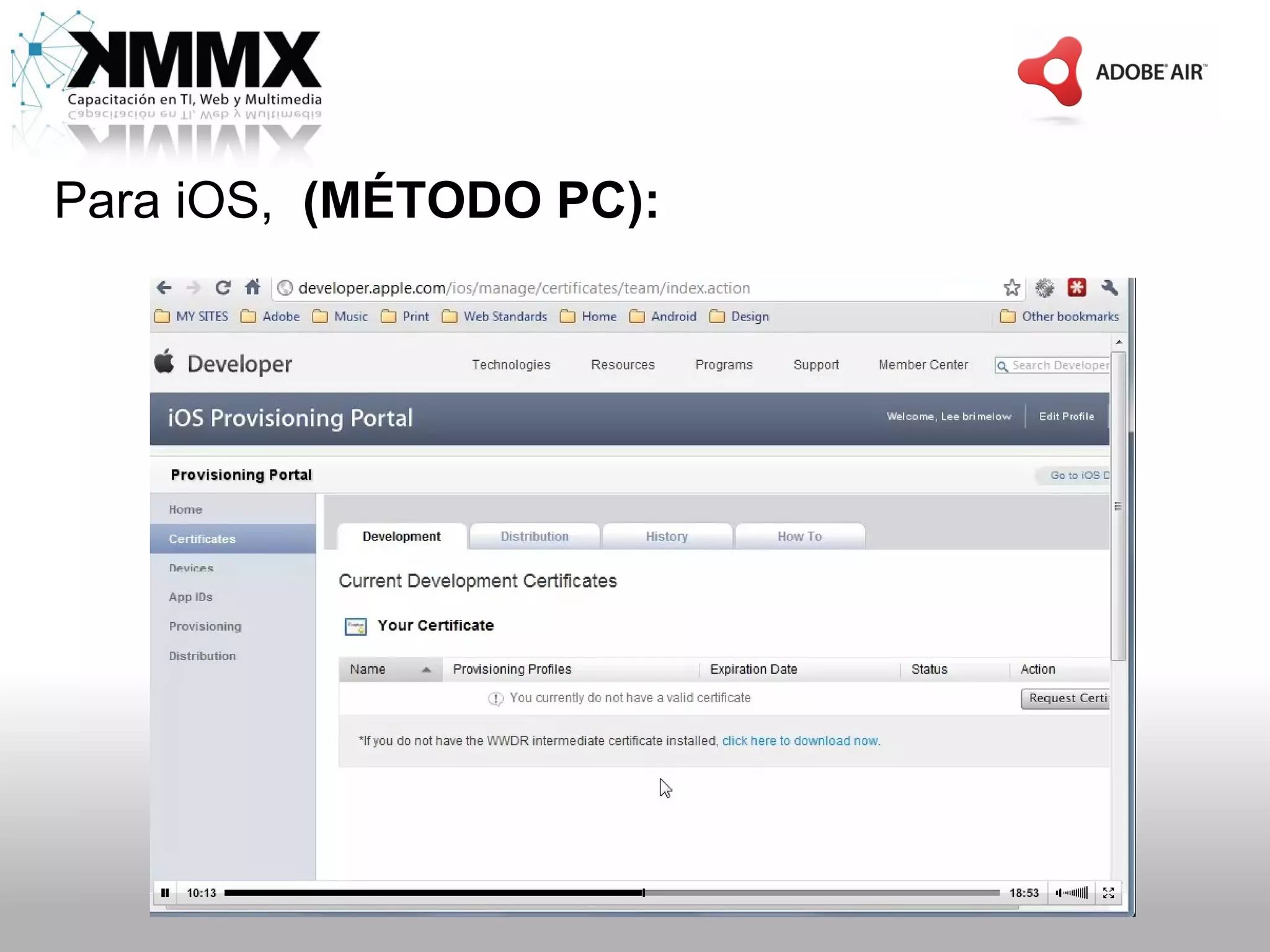 Para iOS, (MÉTODO PC):
 