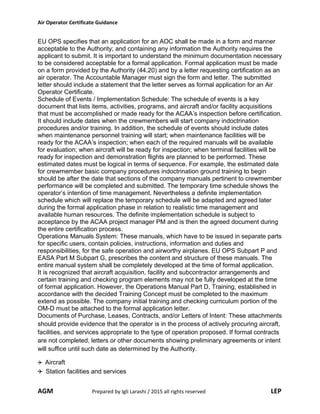Air operator certificate guidance 2015 | DOC