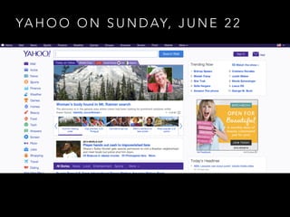 YA H O O O N S U N D AY, J U N E 2 2
 