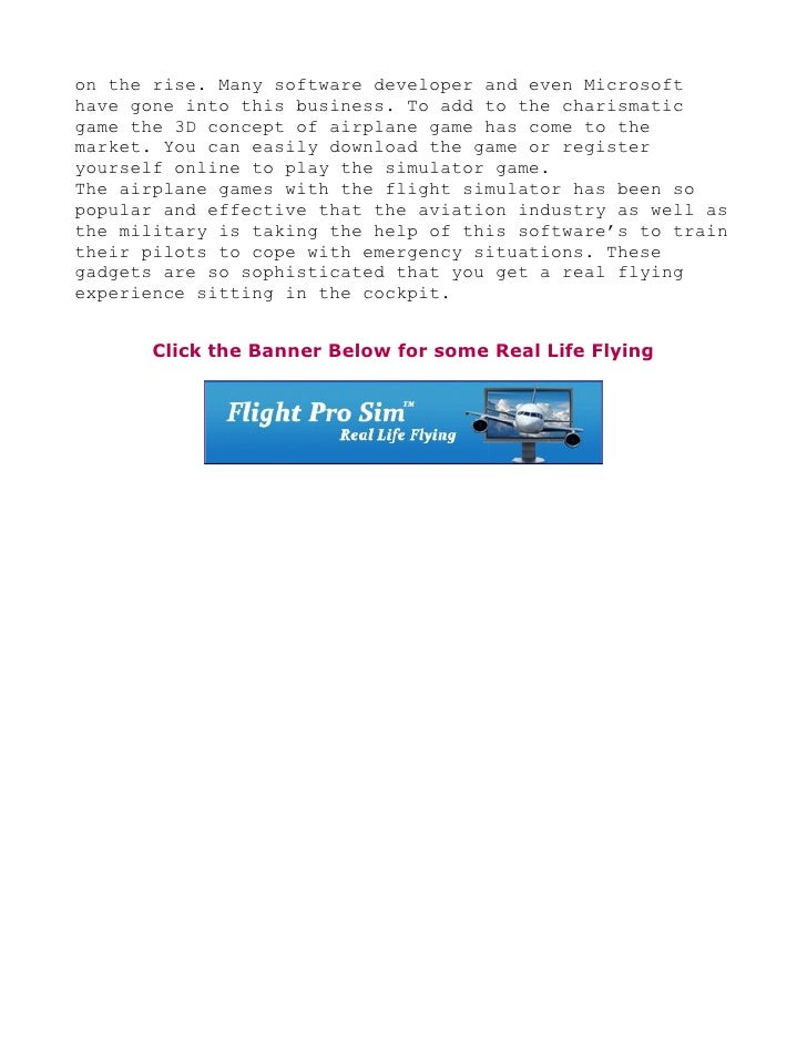 Airplane Simulator Games