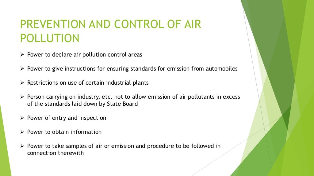 Air pollution & Water pollution control laws