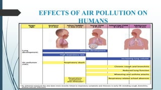 EFFECTS OF AIR POLLUTION ON
HUMANS
 