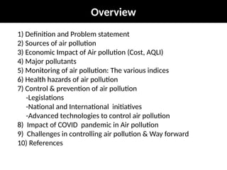 Air pollution management in healthcare aspect | PPTX