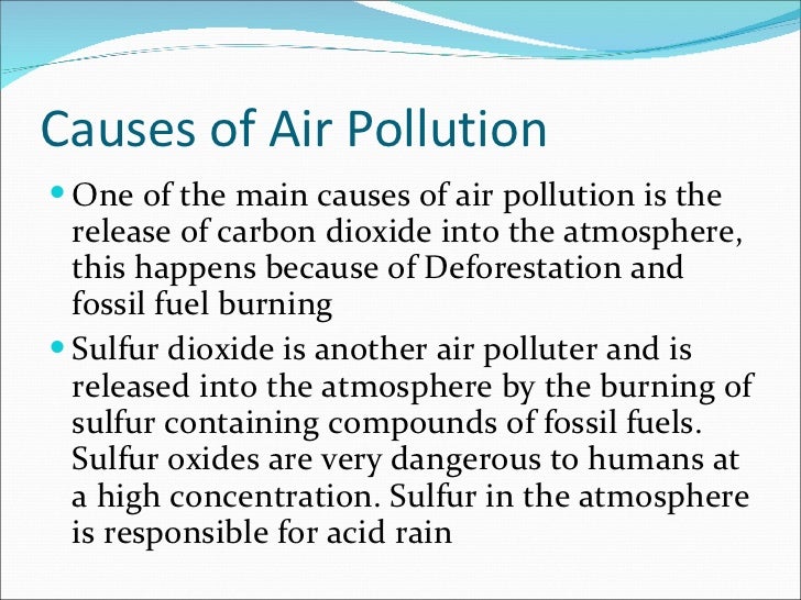 essay on air pollution causes effects and control