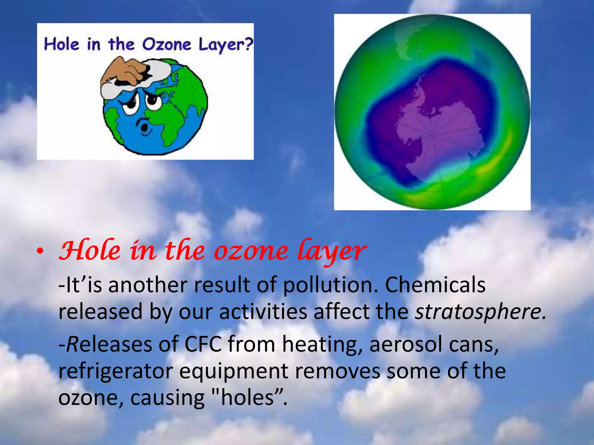 Healtheffects…-Some individuals are much more sensitive to pollutants than are others.  -Air pollution can affect our health in many ways with both short-term and long-term effects. 