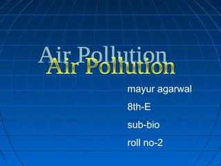 mayur agarwal
8th-E
sub-bio
roll no-2
 