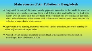 Air pollution and protection in Bangladesh | PPTX