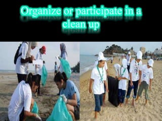 Organize or participate in a
clean up
 