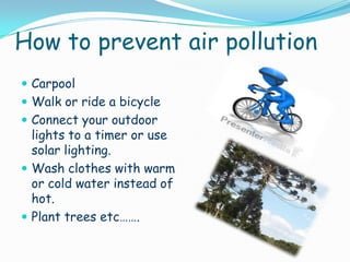 What is water pollution
Water pollution is the
contamination of water bodies. E.g.
lakes, rivers, oceans, groundwater.
Water pollution affects plants and
organisms living in these bodies of
water; and, in almost all cases the
effect is damaging either to
individual species and
populations, but also to the natural
biological communities. Water
pollution occurs when pollutants
are discharged directly or
indirectly into water bodies
without adequate treatment to
remove harmful compounds.
 