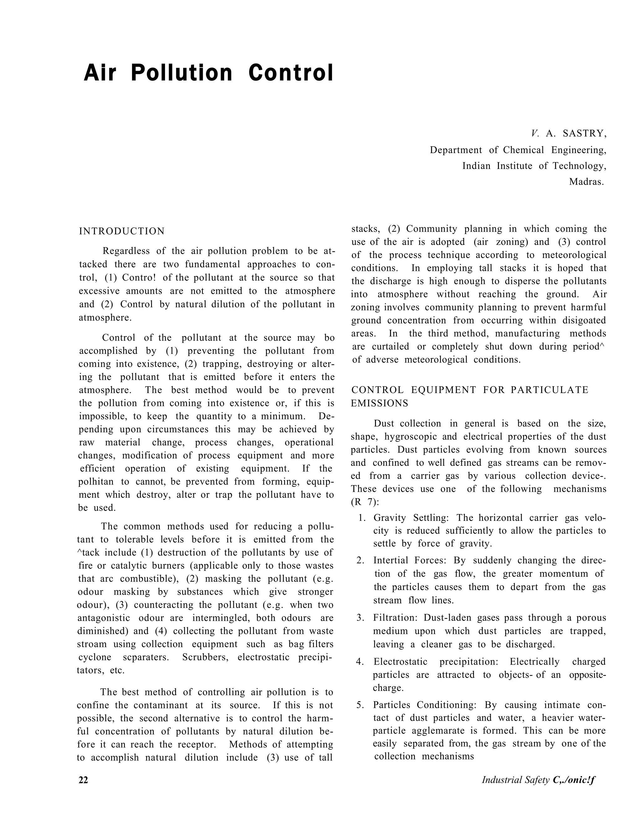 Air pollution control | PDF