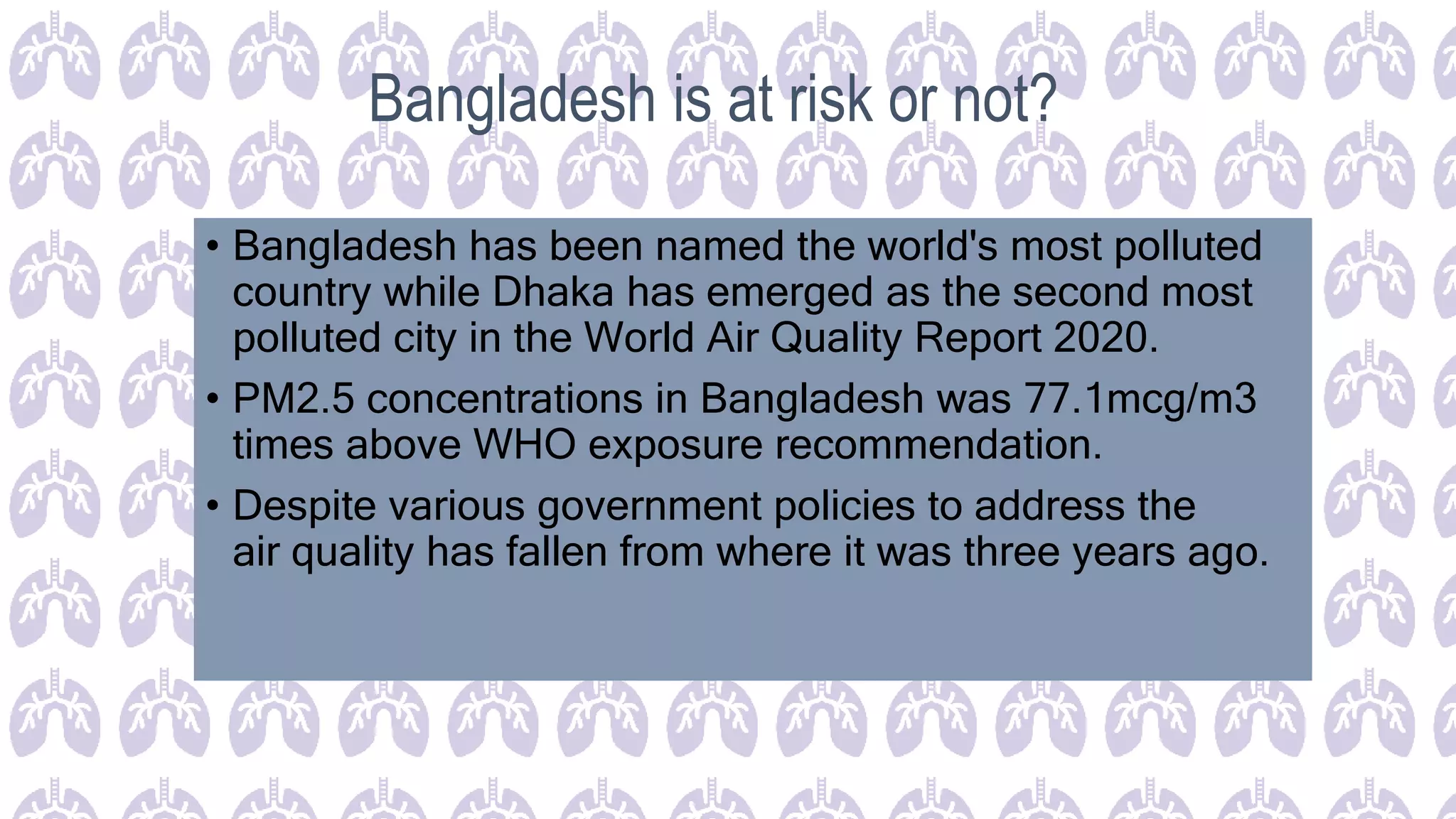 Air pollution in bangladesh | PPTX