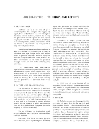 Air Pollution Its Origin and Effects | PDF