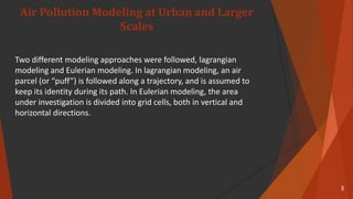 Pollution Modeling Presentation on Airpollution Modeling | PPTX