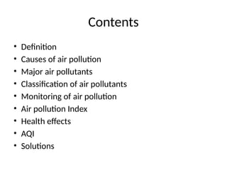 Comprehensive Overview of Air Pollution: Causes, Effects, and Solutions ...
