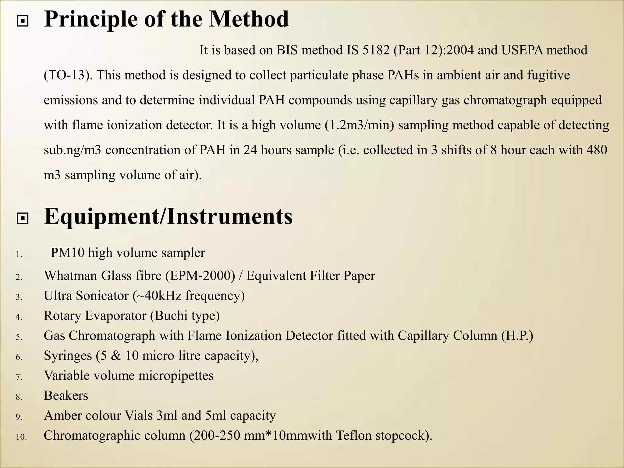 Capillary Sampling Guidelines.pdf Guidelines For The Air Pollution Sampling & Analysis | PDF