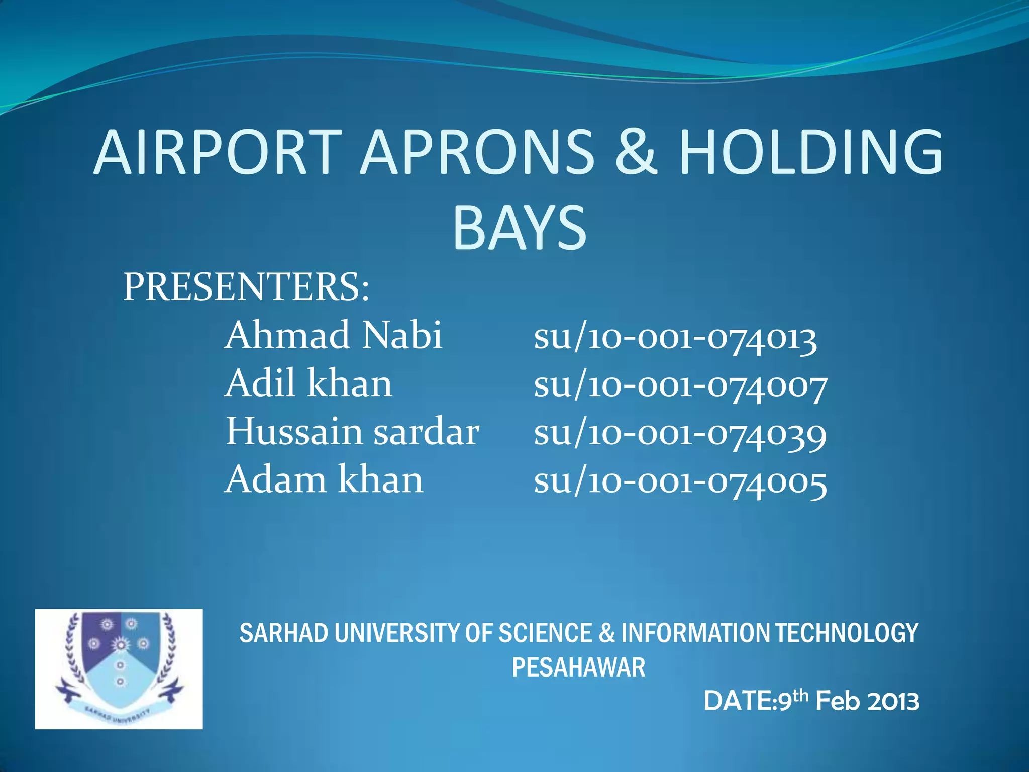 Airport aprons & holding bays PPT