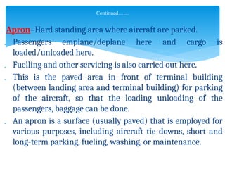 Airport Components Part2 ppt.pptx-Apron,Hangers,Terminal building | PPTX