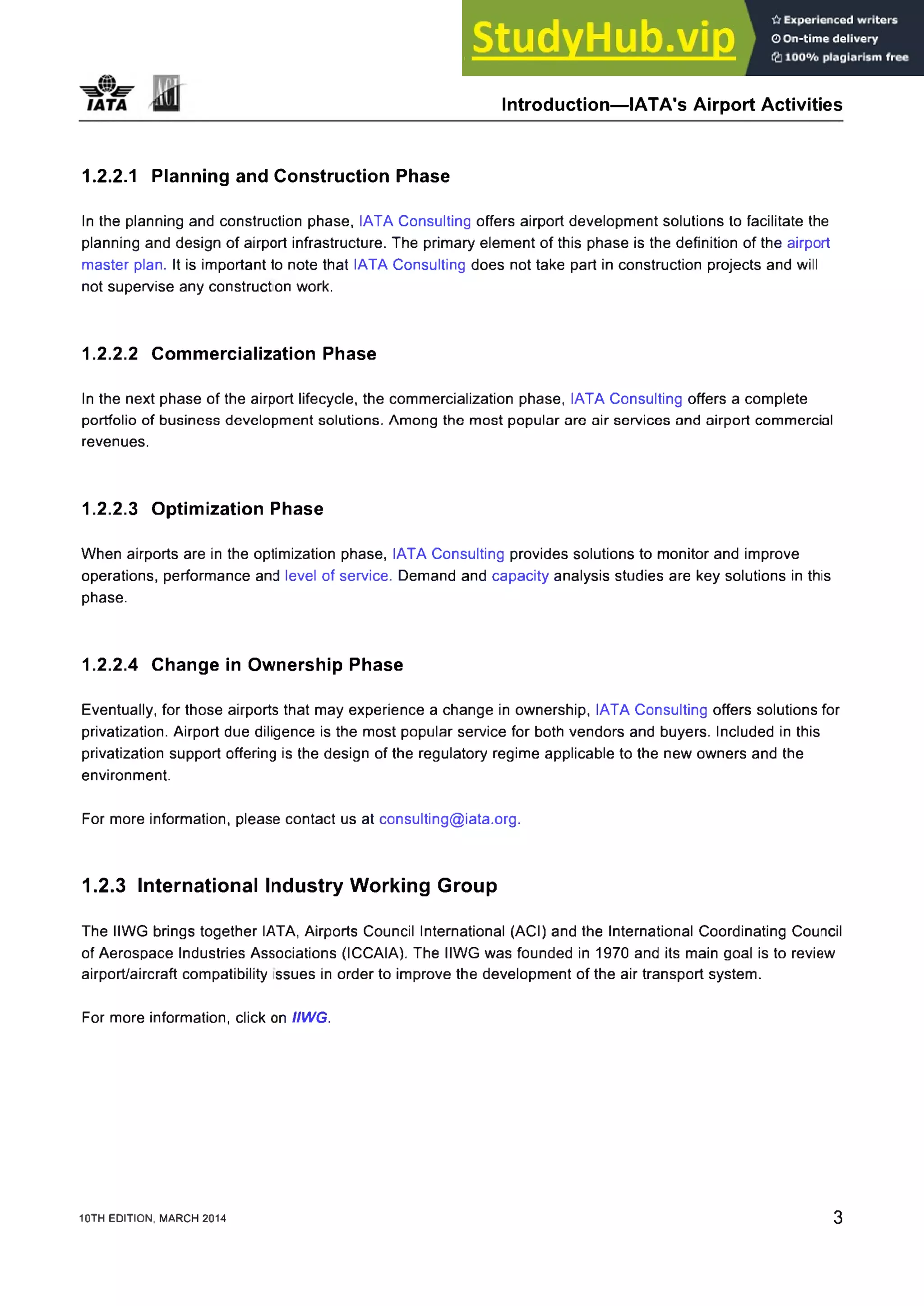 Maneal Airport Development Reference Maneal Forecasting and Planning sections ...