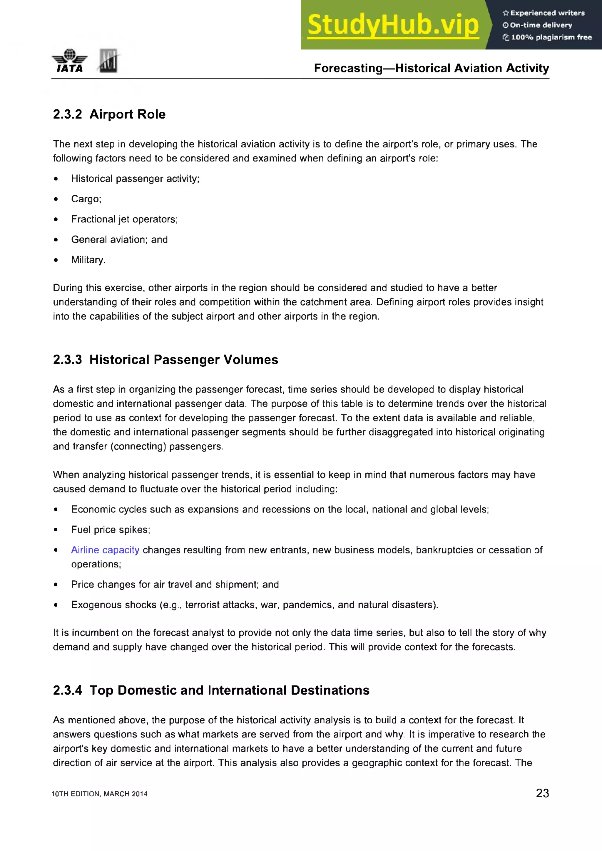 Maneal Airport Development Reference Maneal Forecasting and Planning sections ...