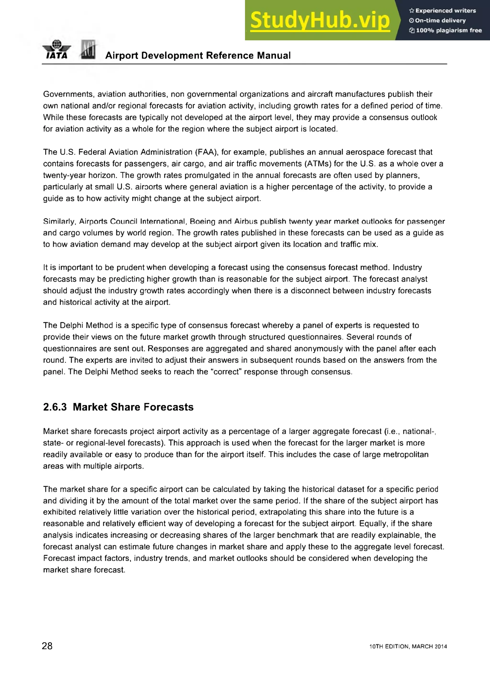Maneal Airport Development Reference Maneal Forecasting and Planning sections ...