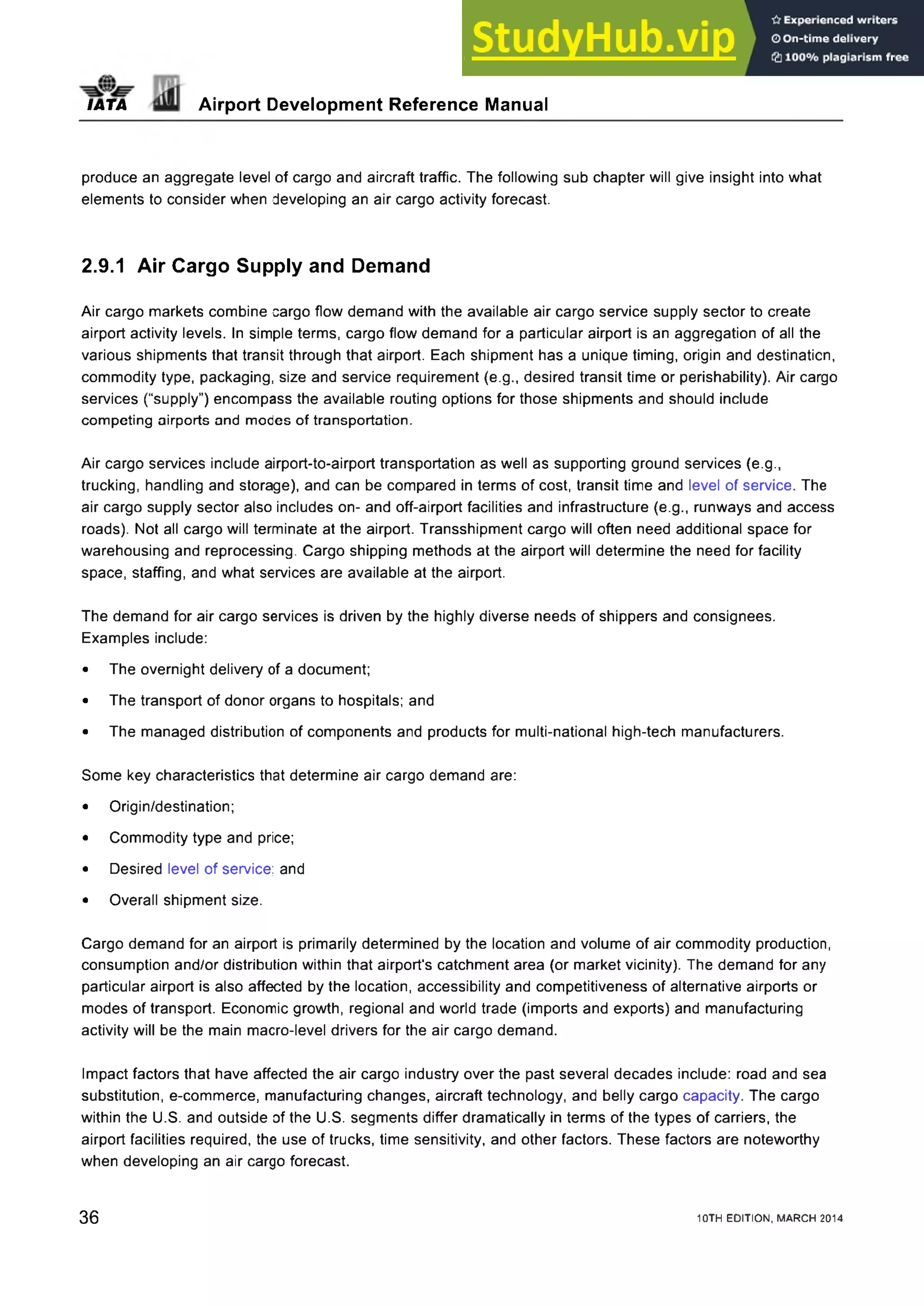 Maneal Airport Development Reference Maneal Forecasting and Planning sections ...