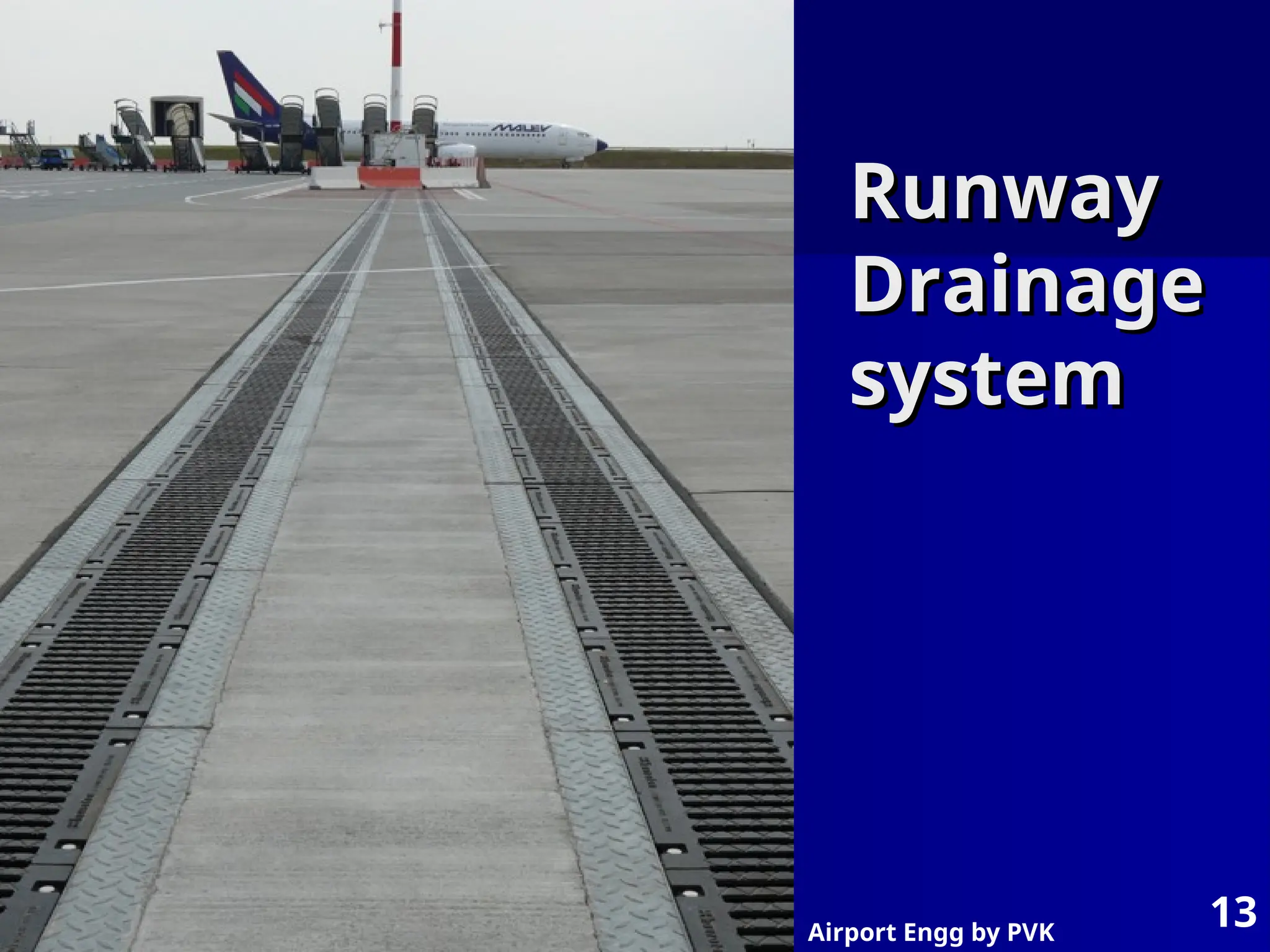 Airport Engg by PVK
13
Runway
Runway
Drainage
Drainage
system
system
 