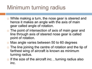 Minimum circling radius
 Related to movement of aircraft with in the air
 It is radius in space required for the aircraf...