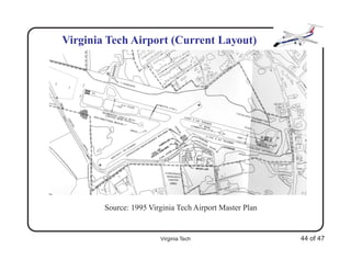 Virginia Tech Airport (Current Layout)




        Source: 1995 Virginia Tech Airport Master Plan


                        Virginia Tech                    44 of 47
 