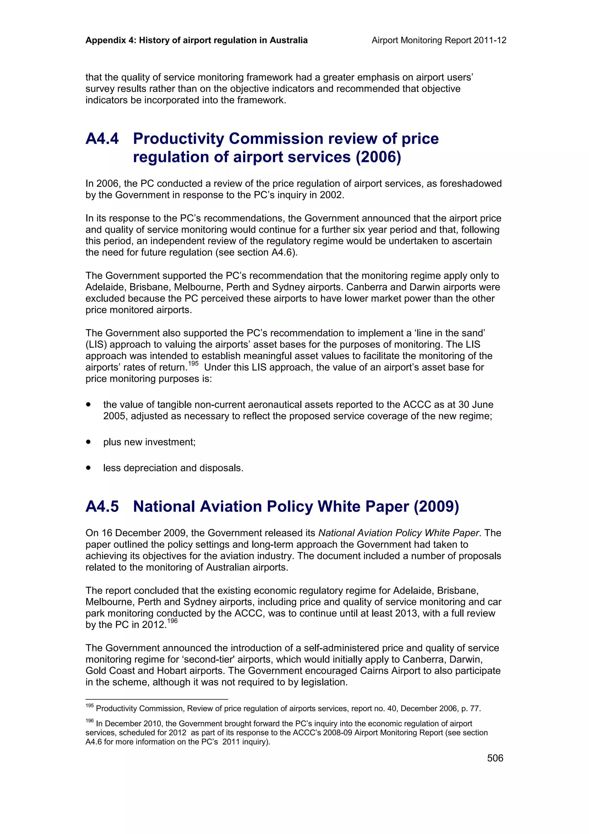 Airport Monitoring Report 2011-12