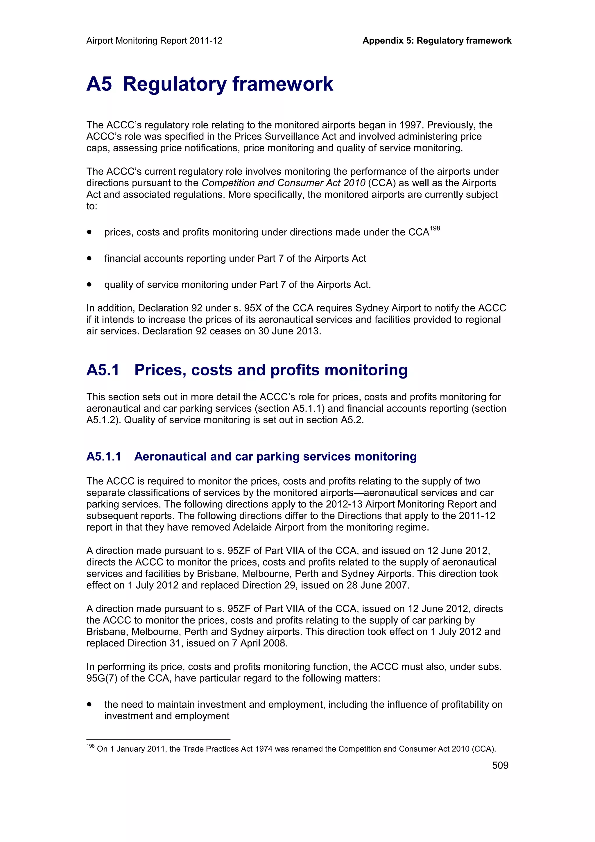 Airport Monitoring Report 2011-12