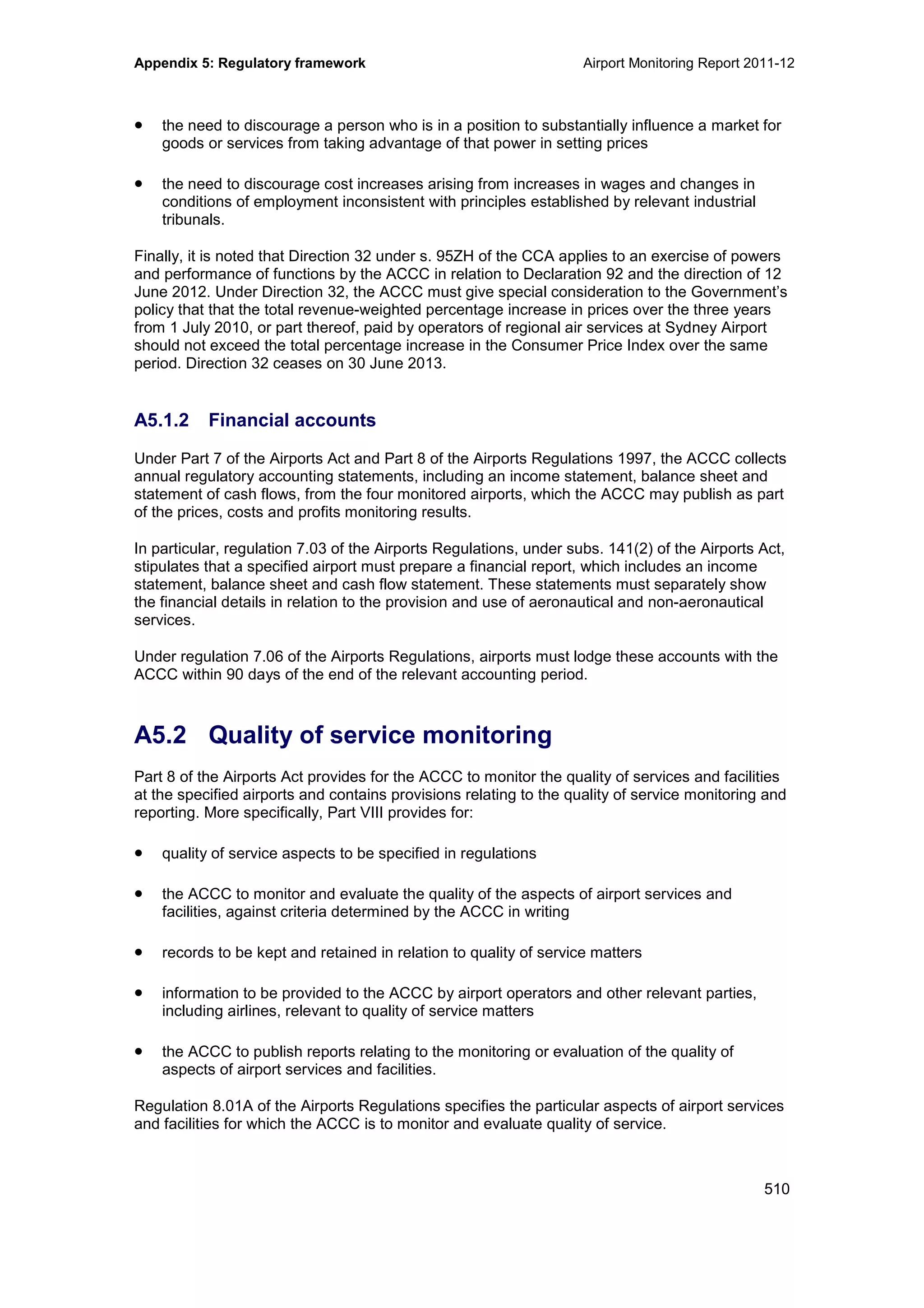 Airport Monitoring Report 2011-12