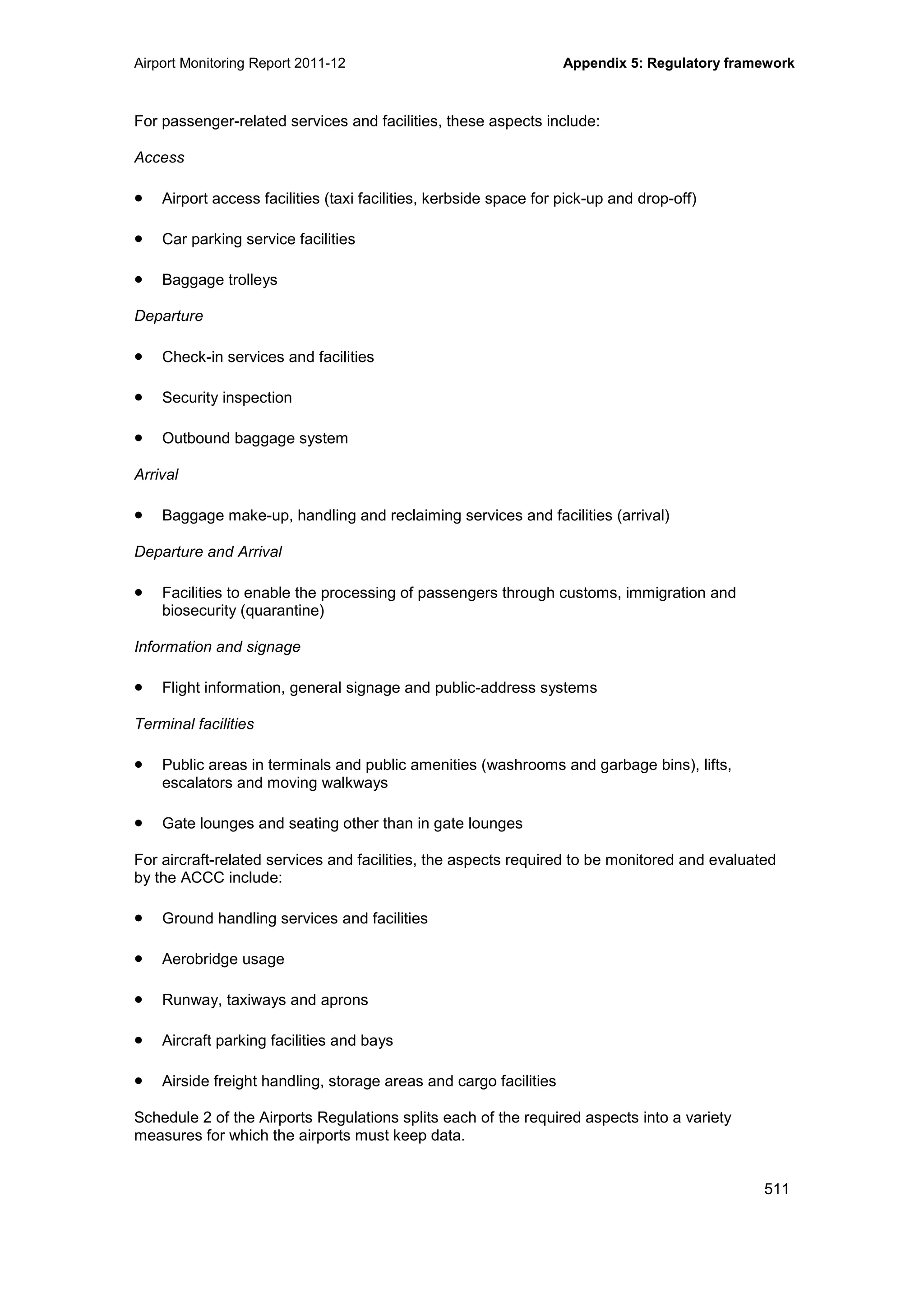 Airport Monitoring Report 2011-12