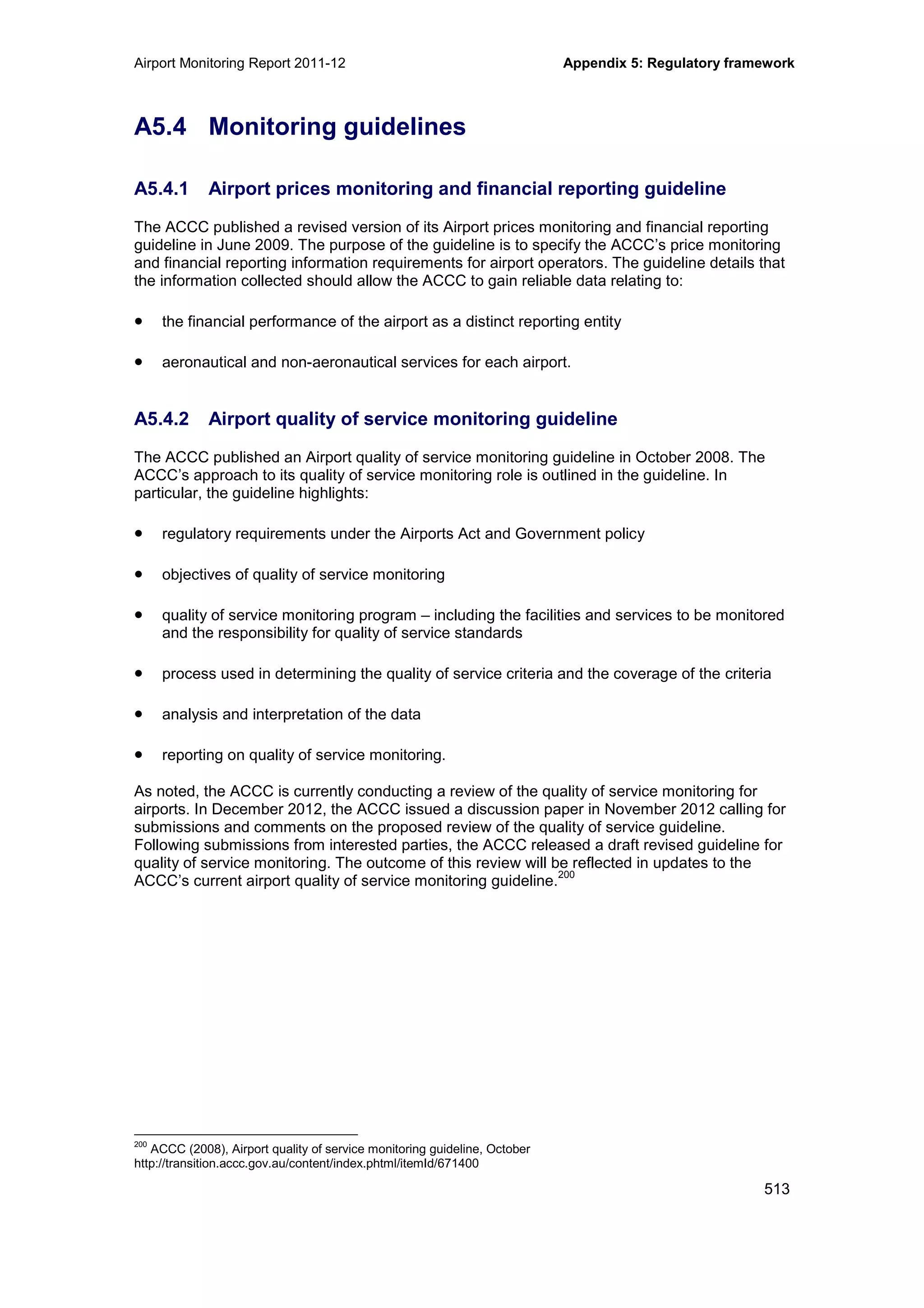 Airport Monitoring Report 2011-12