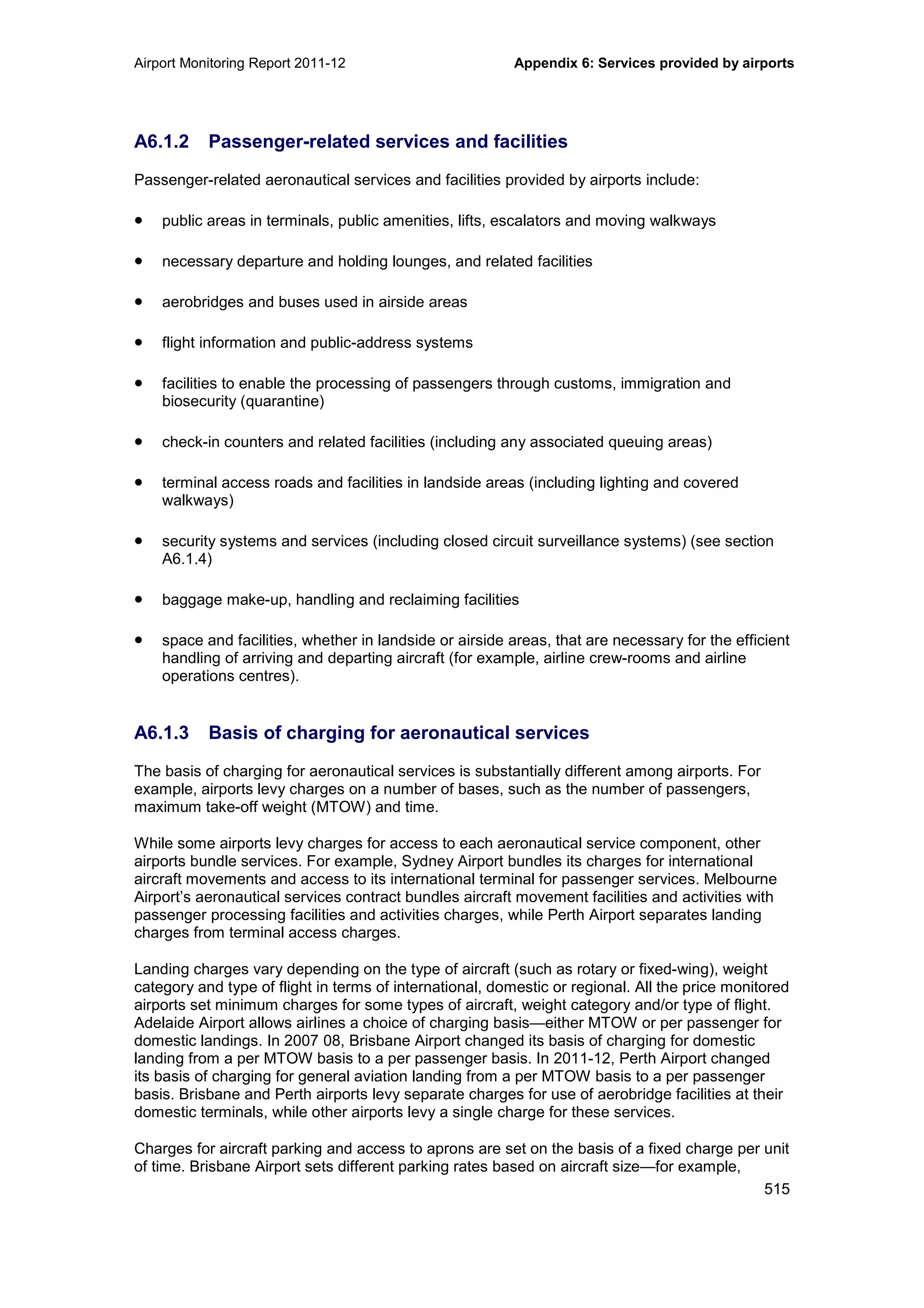 Airport Monitoring Report 2011-12