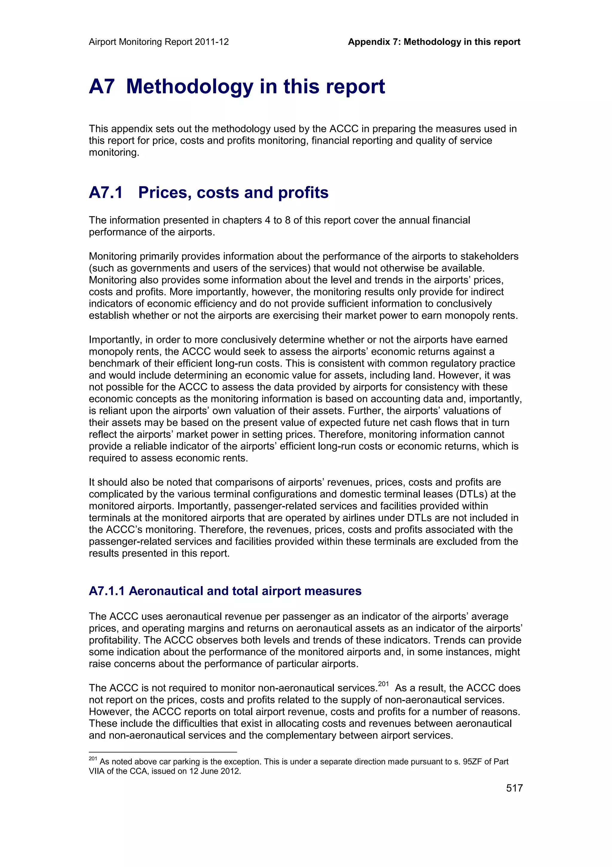 Airport Monitoring Report 2011-12
