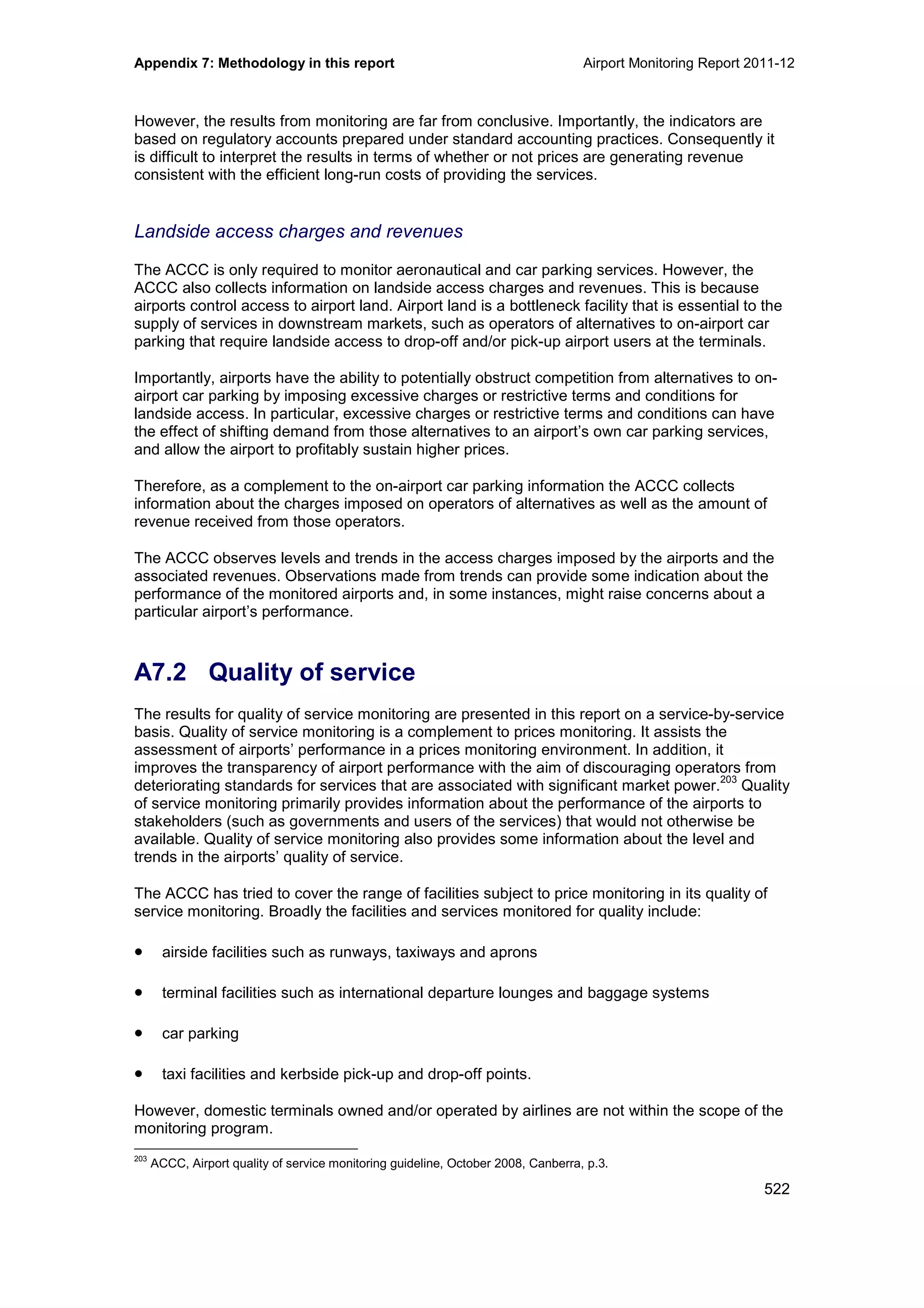 Airport Monitoring Report 2011-12