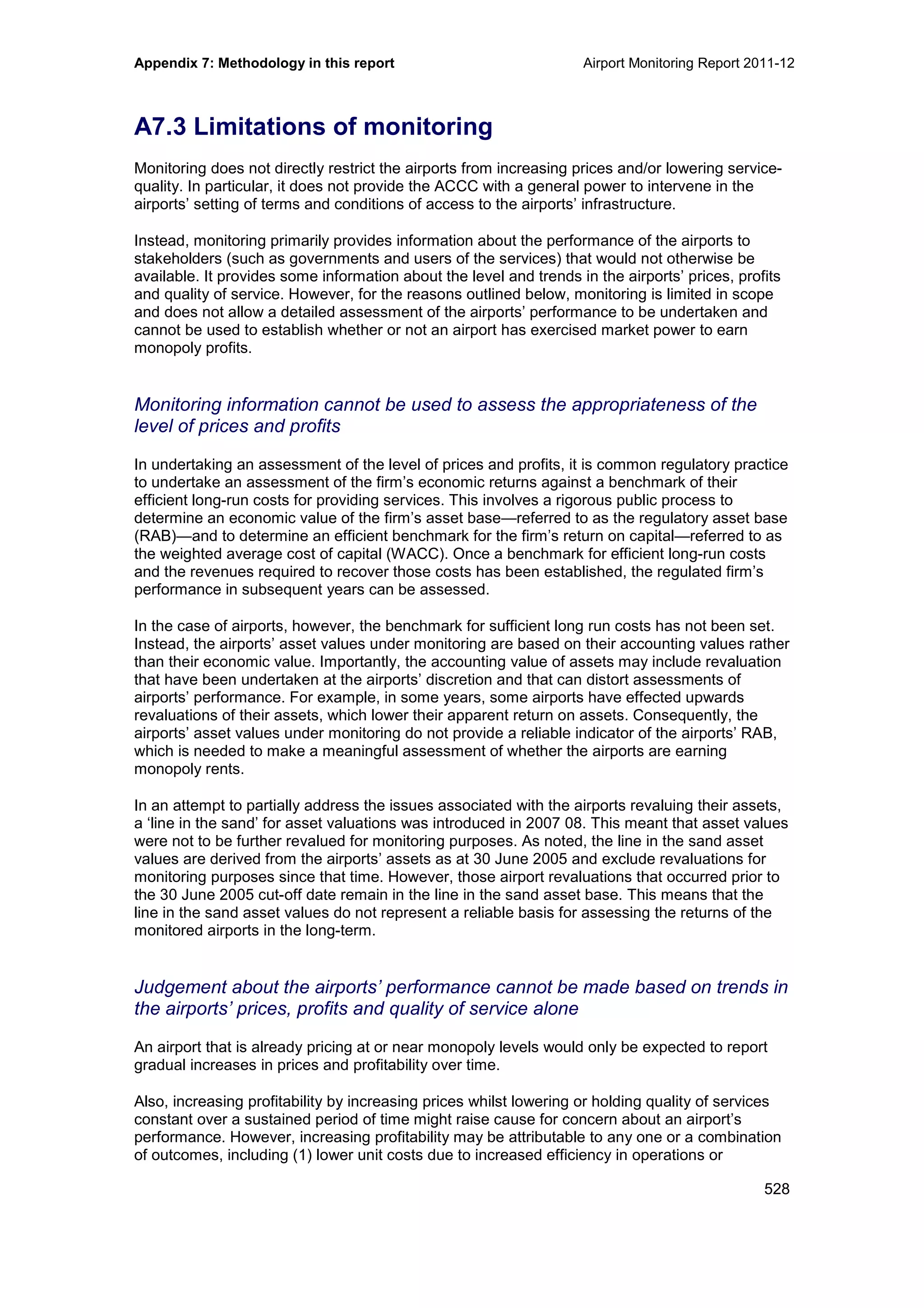 Airport Monitoring Report 2011-12