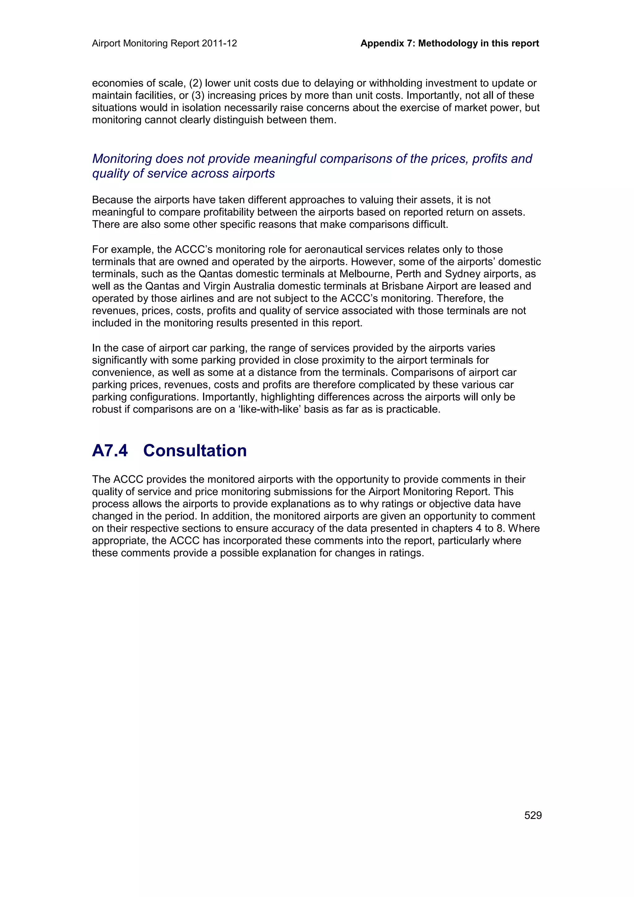 Airport Monitoring Report 2011-12