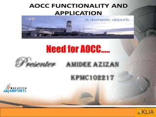 Need for AOCC…..

 