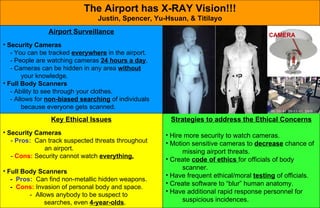 The Airport has X-RAY Vision!!! Justin, Spencer, Yu-Hsuan, & Titilayo ,[object Object],[object Object],[object Object],[object Object],[object Object],[object Object],[object Object],[object Object],[object Object],[object Object],[object Object],[object Object],[object Object],[object Object],[object Object],[object Object],[object Object],[object Object],[object Object],[object Object],[object Object],[object Object],[object Object],[object Object],[object Object],[object Object],[object Object],[object Object],[object Object],[object Object],CAMERA 