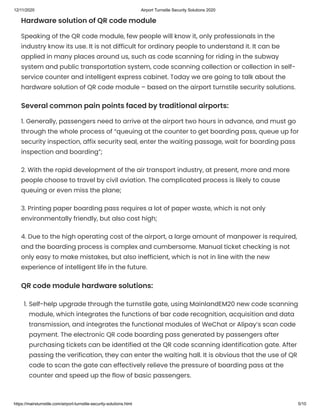 Airport turnstile security solutions 2020 | PDF