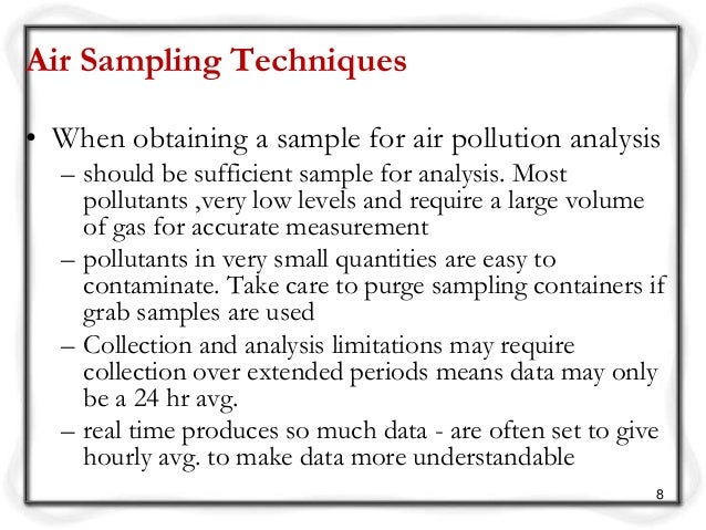 Air quality sampling and monitoring m5