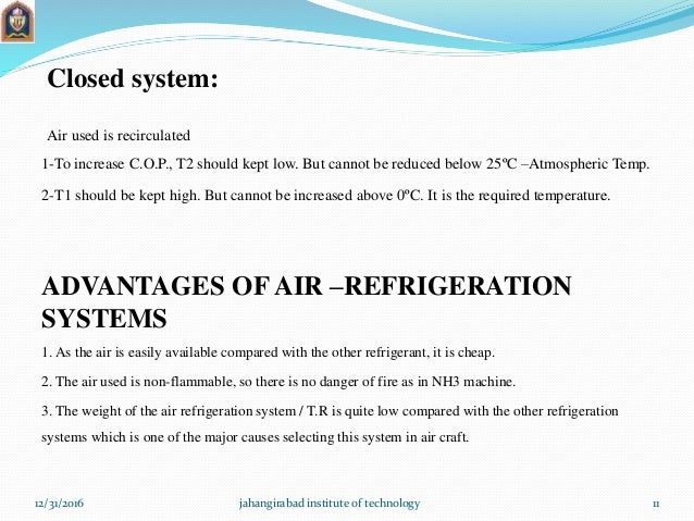 advantage of air cooling system