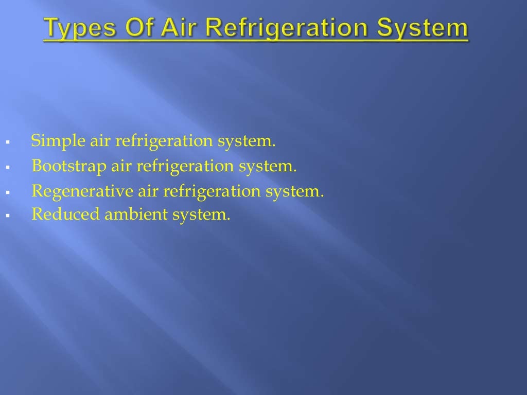 Air refrigeration system used in aircraft