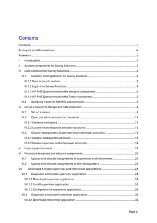 AIR RHS Application User Guide for Survey Solutions: Setting up a ...