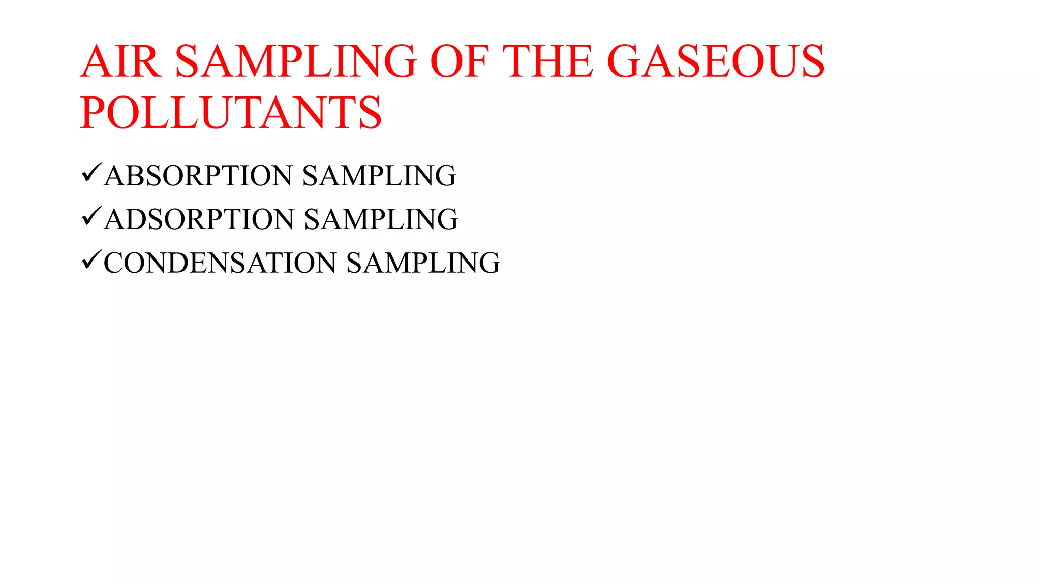 Air sampling methods PPT