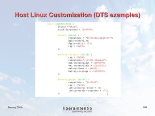 January 2016 101
Host Linux Customization (DTS examples)Host Linux Customization (DTS examples)
 