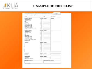 1. SAMPLE OF CHECKLIST 