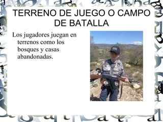 ARMAS Las armas que pueden aver son muchas distintas des de pistolas hasta ametrelladoras i lanza cohetes.